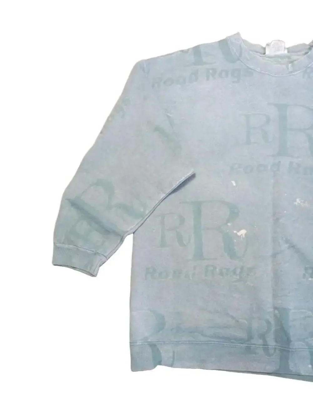 Vintage 90s Road Rags Jean Co. All-Over Logo Print Crewneck Sweatshirt Large